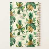 Het witte Lotus Pineapple Paradise-patroon Planner (Achterkant)