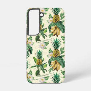 Het witte Lotus Pineapple Paradise-patroon Samsung Galaxy Hoesje