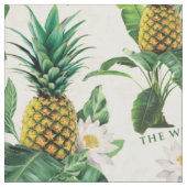 Het witte Lotus Pineapple Paradise-patroon Stof (Close Up)