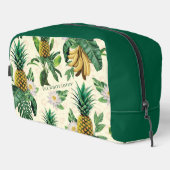 Het witte Lotus Pineapple Paradise-patroon Toilettasje (Rechterhoek)