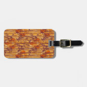 Het witte Lotus Sunset Safari patroon Bagagelabel (Voorkant horizontaal)