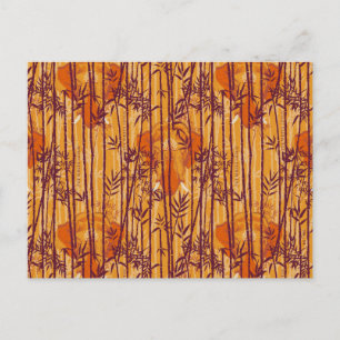 Het witte Lotus Sunset Safari patroon Briefkaart