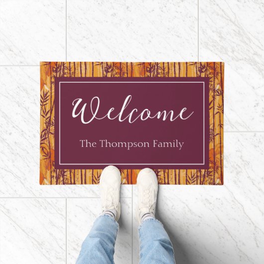 Het witte Lotus Sunset Safari patroon Deurmat (Binnen)