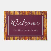 Het witte Lotus Sunset Safari patroon Deurmat (Voorkant)