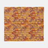 Het witte Lotus Sunset Safari patroon Fleece Deken (Voorkant (Horizontaal))