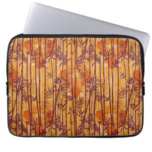 Het witte Lotus Sunset Safari patroon Laptop Sleeve