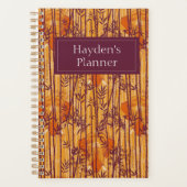 Het witte Lotus Sunset Safari patroon Planner (Voorkant)