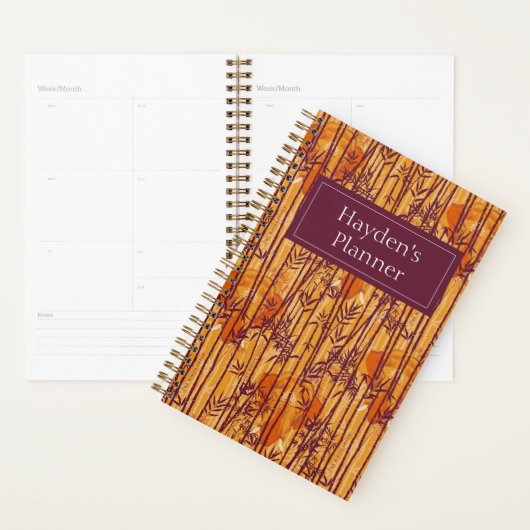 Het witte Lotus Sunset Safari patroon Planner (Display)