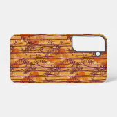 Het witte Lotus Sunset Safari patroon Samsung Galaxy Hoesje (Achterkant horizontaal)