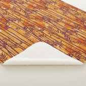 Het witte Lotus Sunset Safari patroon Sherpa Deken (3/4)