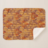 Het witte Lotus Sunset Safari patroon Sherpa Deken (Voorkant (horizontaal))