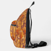 Het witte Lotus Sunset Safari patroon Sling Bag (Rechts)