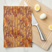 Het witte Lotus Sunset Safari patroon Theedoek (Quarter Fold)