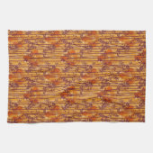 Het witte Lotus Sunset Safari patroon Theedoek (Horizontaal)