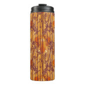 Het witte Lotus Sunset Safari patroon Thermosbeker (Voorkant)