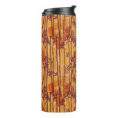 Het witte Lotus Sunset Safari patroon Thermosbeker (Gedraaid links)