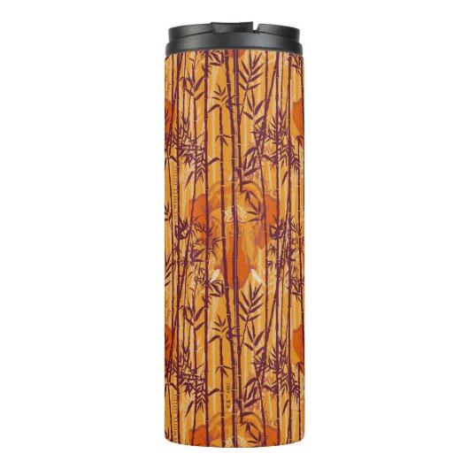 Het witte Lotus Sunset Safari patroon Thermosbeker (Achterkant)