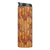 Het witte Lotus Sunset Safari patroon Thermosbeker (Geroteerd rechts)