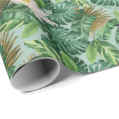 Het witte Lotus Tropical Canopy patroon Cadeaupapier (Rol Hoek)