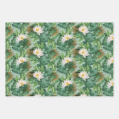 Het witte Lotus Tropical Canopy patroon Inpakpapier Vel (Voorkant)