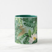 Het witte Lotus Tropical Canopy patroon Mok (Midden)