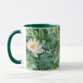 Het witte Lotus Tropical Canopy patroon Mok (Links)