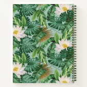 Het witte Lotus Tropical Canopy patroon Notitieboek (Achterkant)