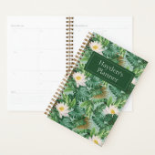 Het witte Lotus Tropical Canopy patroon Planner (Display)