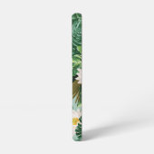 Het witte Lotus Tropical Canopy patroon Samsung Galaxy Hoesje (Linkerkant)