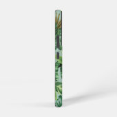 Het witte Lotus Tropical Canopy patroon Samsung Galaxy Hoesje (Rechterkant)