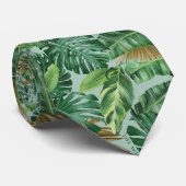 Het witte Lotus Tropical Canopy patroon Stropdas (Opgerold)
