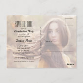 Het witte Manuscript AFSTUDEREN Foto sparen de Dat Briefkaart (Achterkant)