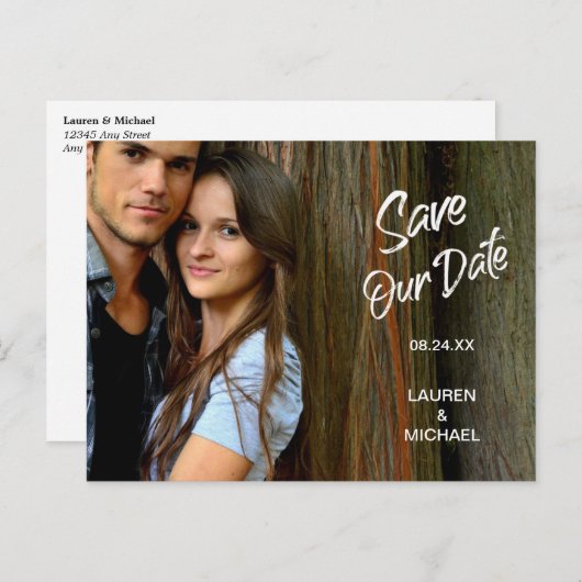 Het witte Manuscript van de Borstel sparen het Bri Briefkaart (Voorkant / Achterkant)