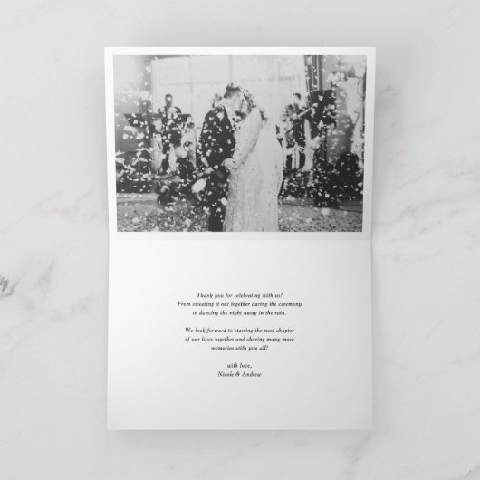 Het witte Manuscript van de Calligrafie van de Bor Bedankkaart (Binnen)