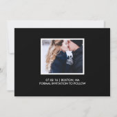 Het witte Manuscript van de terugkeer sparen de Da Save The Date (Achterkant)