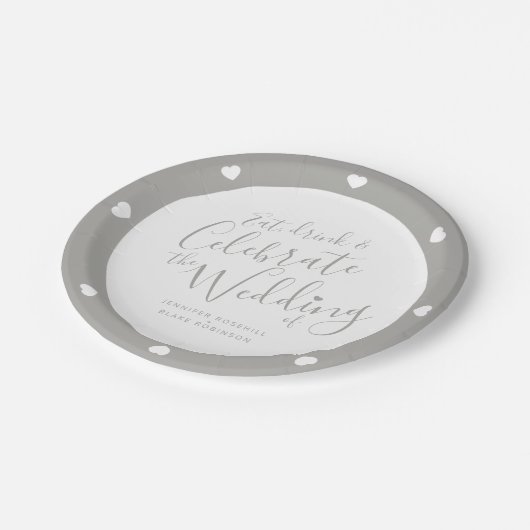 Het witte manuscript van de weddenschap en grijze papieren bordje (Gekanteld)