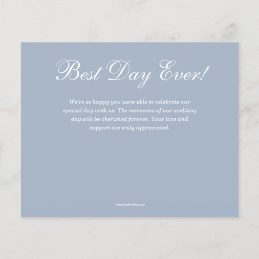 Het Witte Manuscript van het Begroting Dusty Blauw (Achterkant)