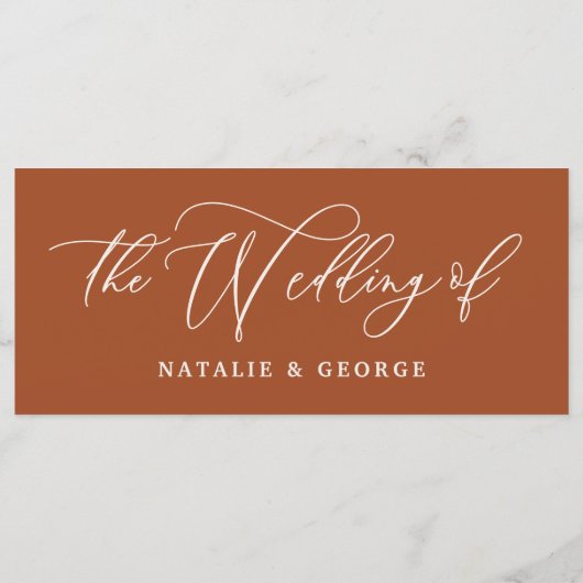 Het witte manuscript van Terracotta de bruiloft va Menu (Achterkant)