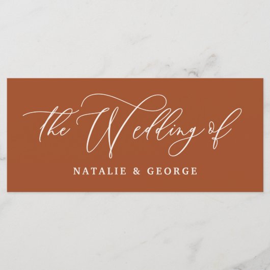 Het witte manuscript van Terracotta de bruiloft va Menu (Voorkant)