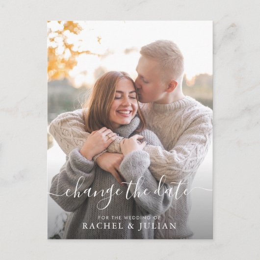 Het witte manuscript verandert de datum briefkaart (Voorkant)