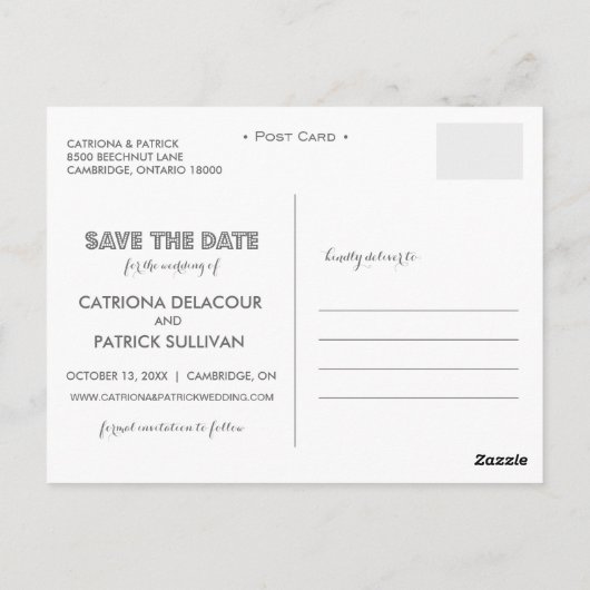 Het witte Markttent sparen het Briefkaart van de A (Achterkant)