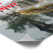 Het witte moerashuis Trump reptile tekenen Poster (Hoek)