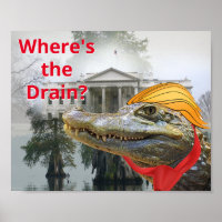 Het witte moerashuis Trump reptile tekenen