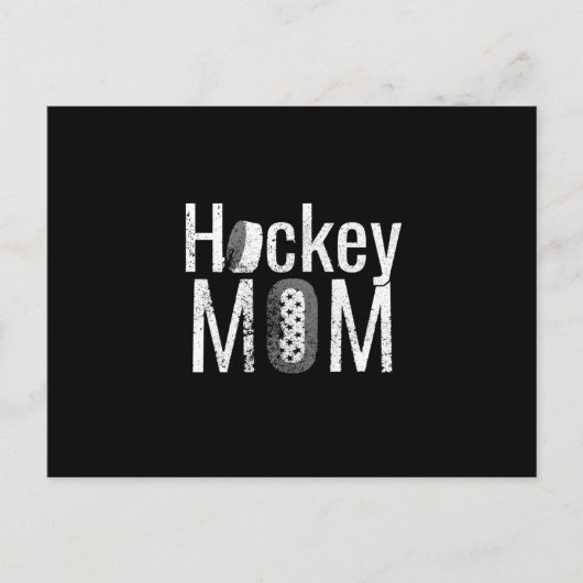 Het witte ontwerp van de Hockey Mam Briefkaart (Voorkant)