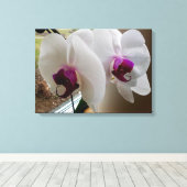 HET WITTE ORCHID canvas (Insitu (Houten vloer))