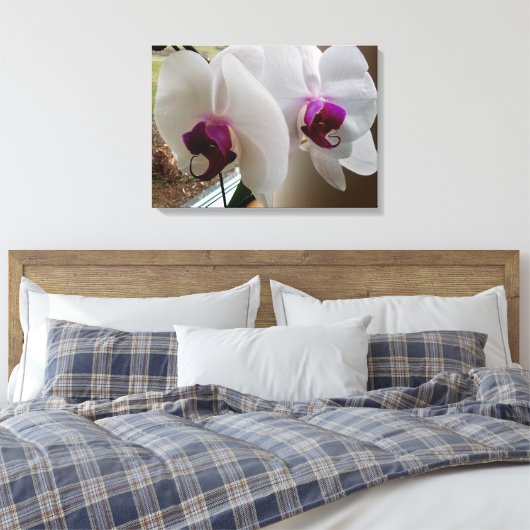 HET WITTE ORCHID canvas (Insitu (Slaapkamer))