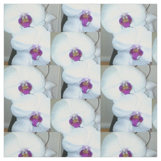 HET WITTE ORCHID-weefsel Stof (Swatch)