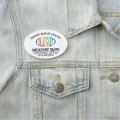 Het Witte Ovaal van de Werknemer van het bedrijf d Naamplaatje (In situ)