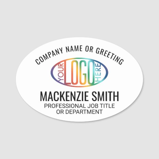 Het Witte Ovaal van de Werknemer van het bedrijf d Naamplaatje (Voorkant)