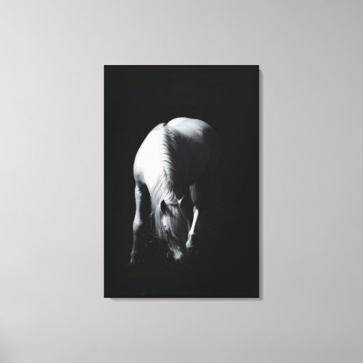 Het witte paard canvas afdruk (Voorkant)